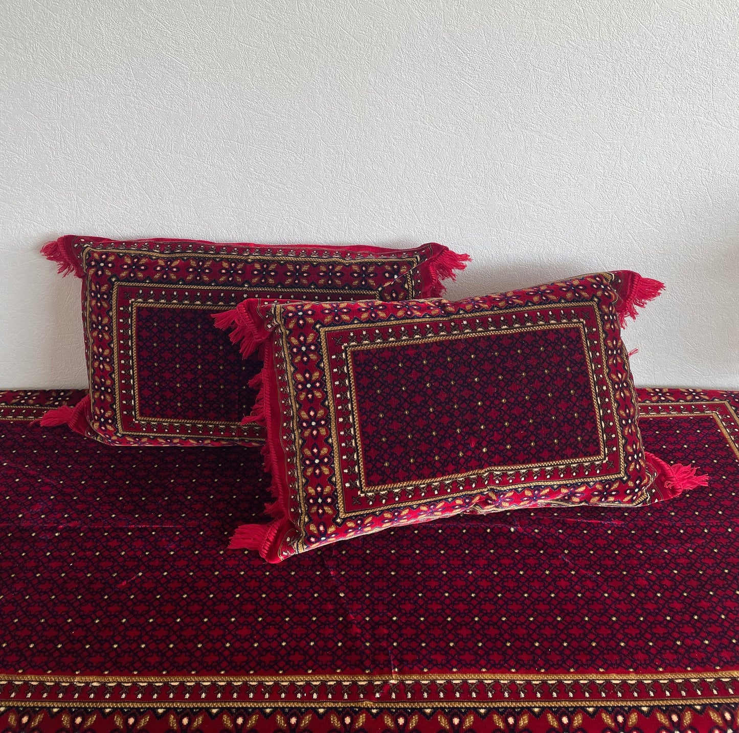Afghan toshak 1 floor sofa + 2 pillows covers gift for mum, Arabic Moroccan Diwan Majlis Jalsa, gift for new afghan couple (cover only)