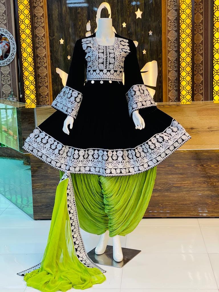 Afghan kuchi fashion dress, Afghani Charma Embroidered kuchi Dress with Handmade gand