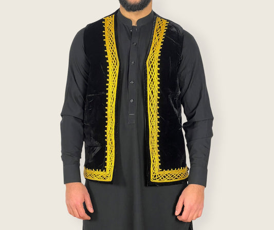 classic Afghan waistcoat, kuchi waistcoat, afghani men waskat, traditional afghan waskat