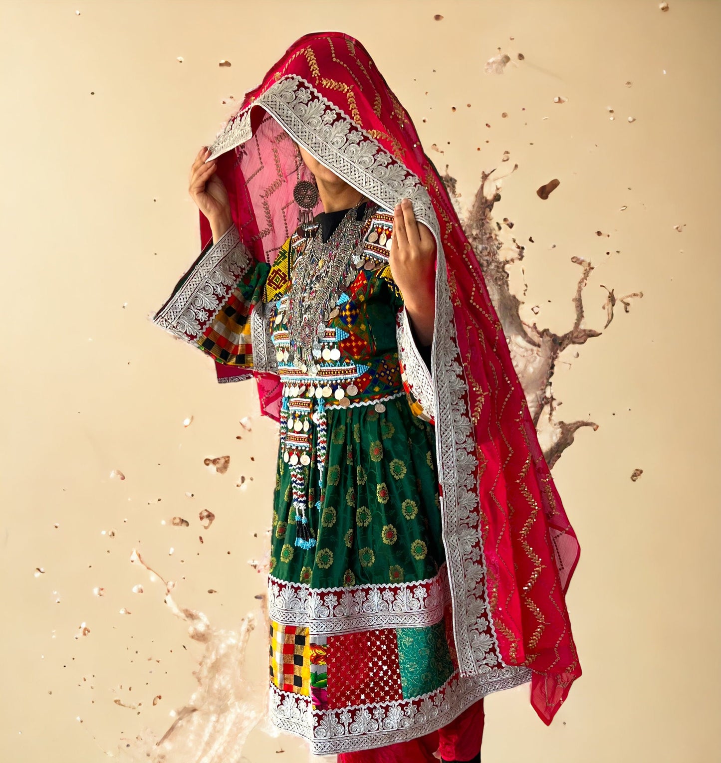 Traditional kochi style afghani dress, bridal nikkah dress, kochi dress for bride
