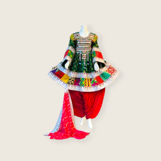 Traditional kochi style afghani dress, bridal nikkah dress, kochi dress for bride