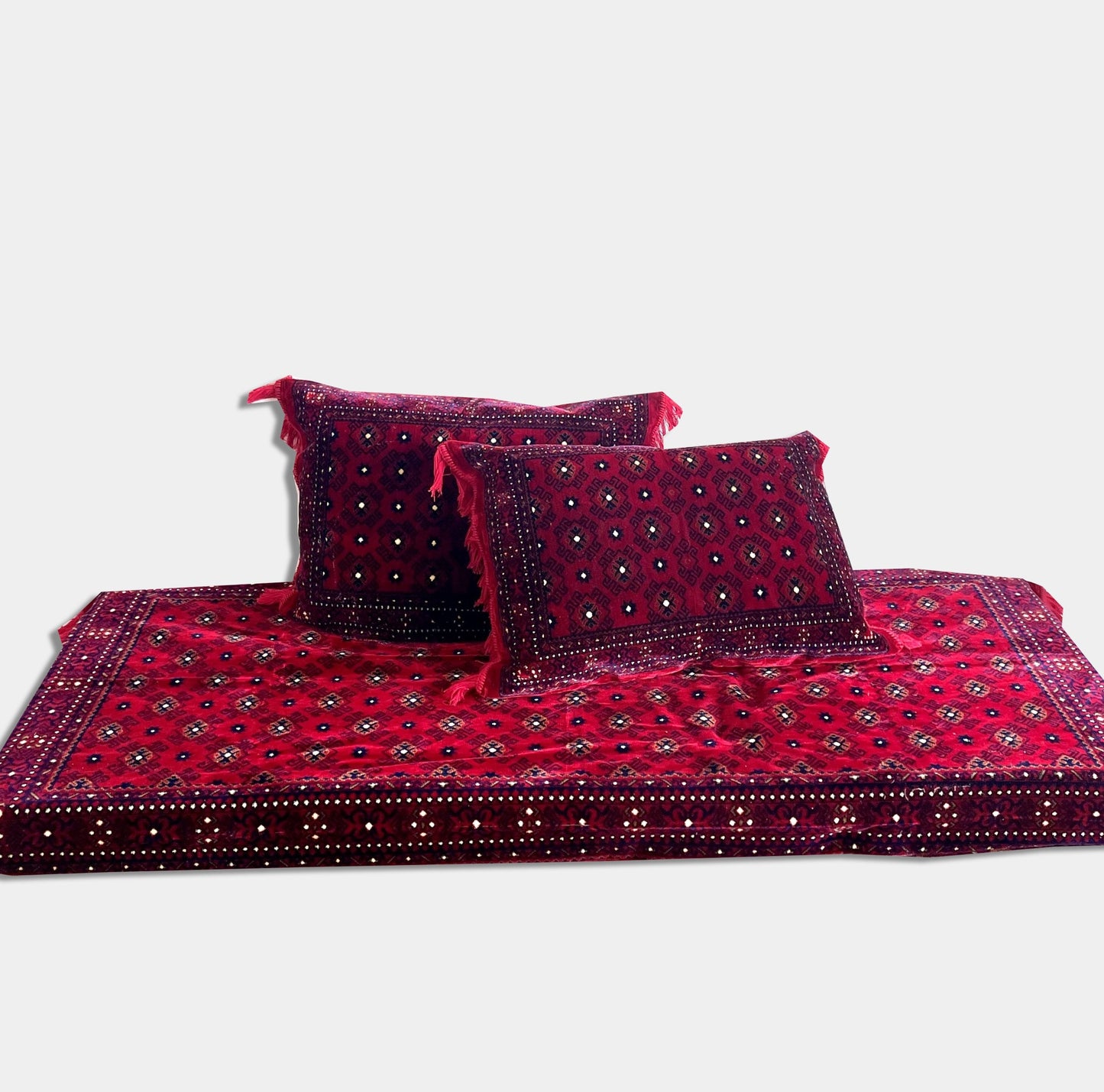 1 floor sofa + 2 pillow oriental afghan toshak,gift for mum,  Arabic Moroccan Diwan Majlis Jalsa, gift for new afghan couple