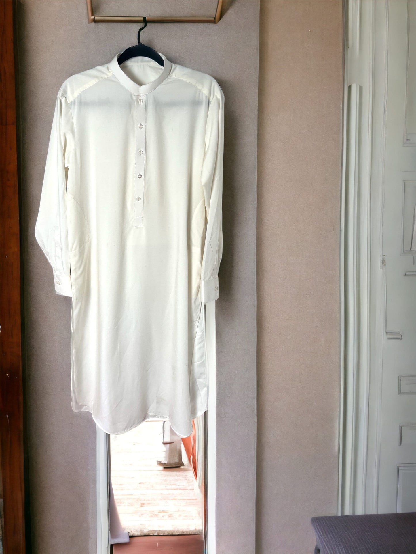 Cream Peran Tomban ,Afghan men cloth, Pashtun Culture Men Dress, eid gift for afghan brother