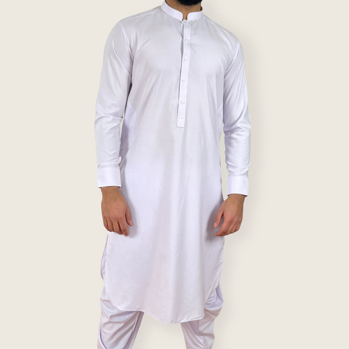 Peran tumban, traditional men afghan cloth, pakistani indian suit dress, egg shell colour