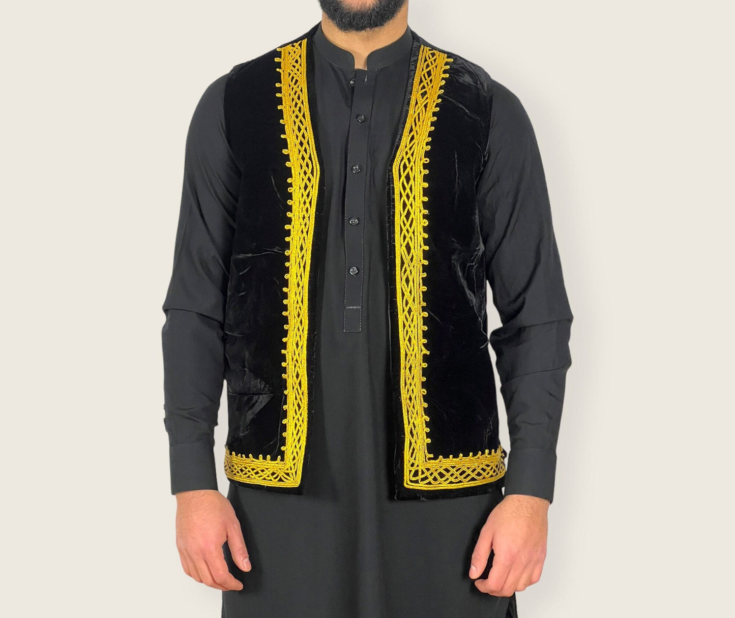 classic Afghan waistcoat, kuchi waistcoat, afghani men waskat, traditional afghan waskat