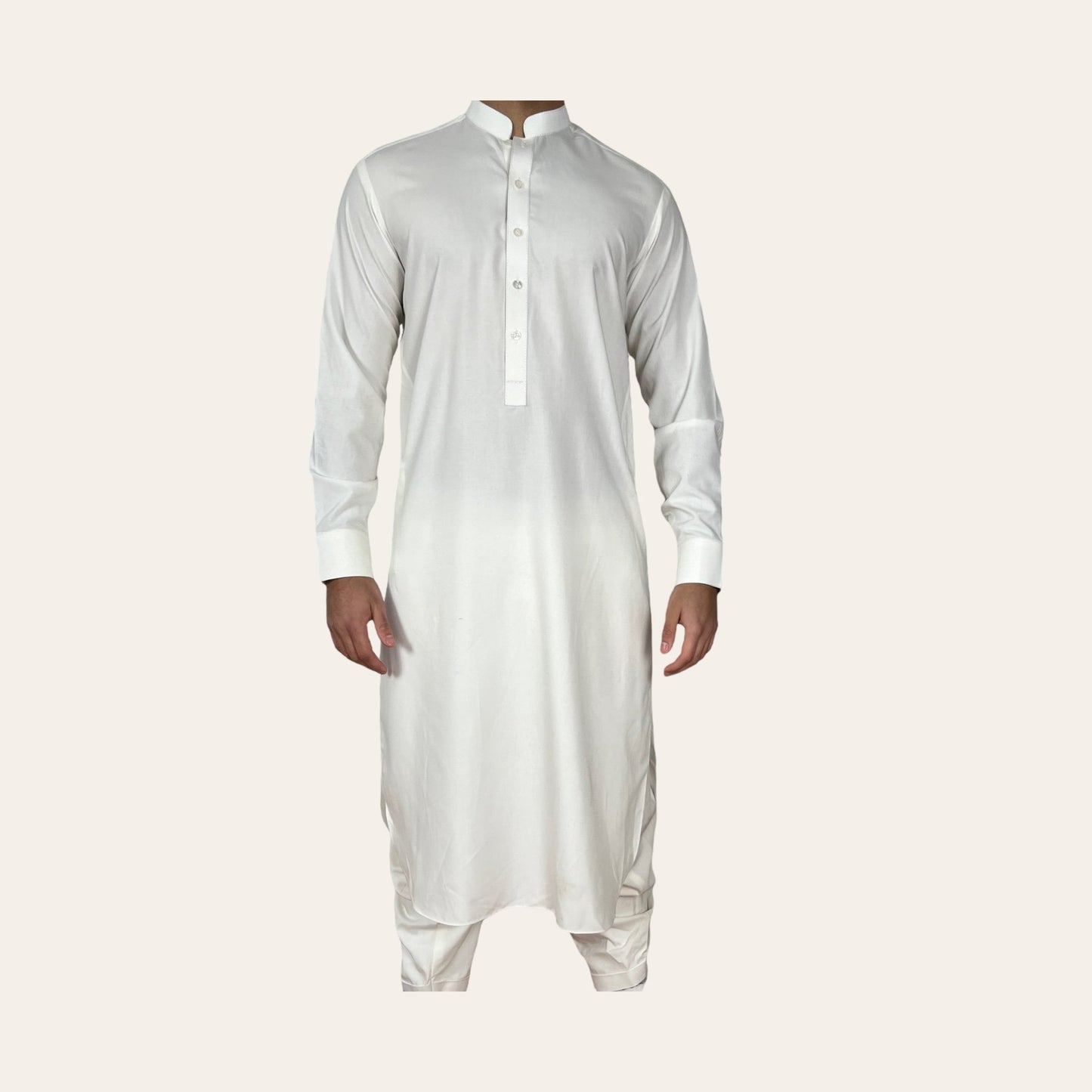 Cream Peran Tomban ,Afghan men cloth, Pashtun Culture Men Dress, eid gift for afghan brother