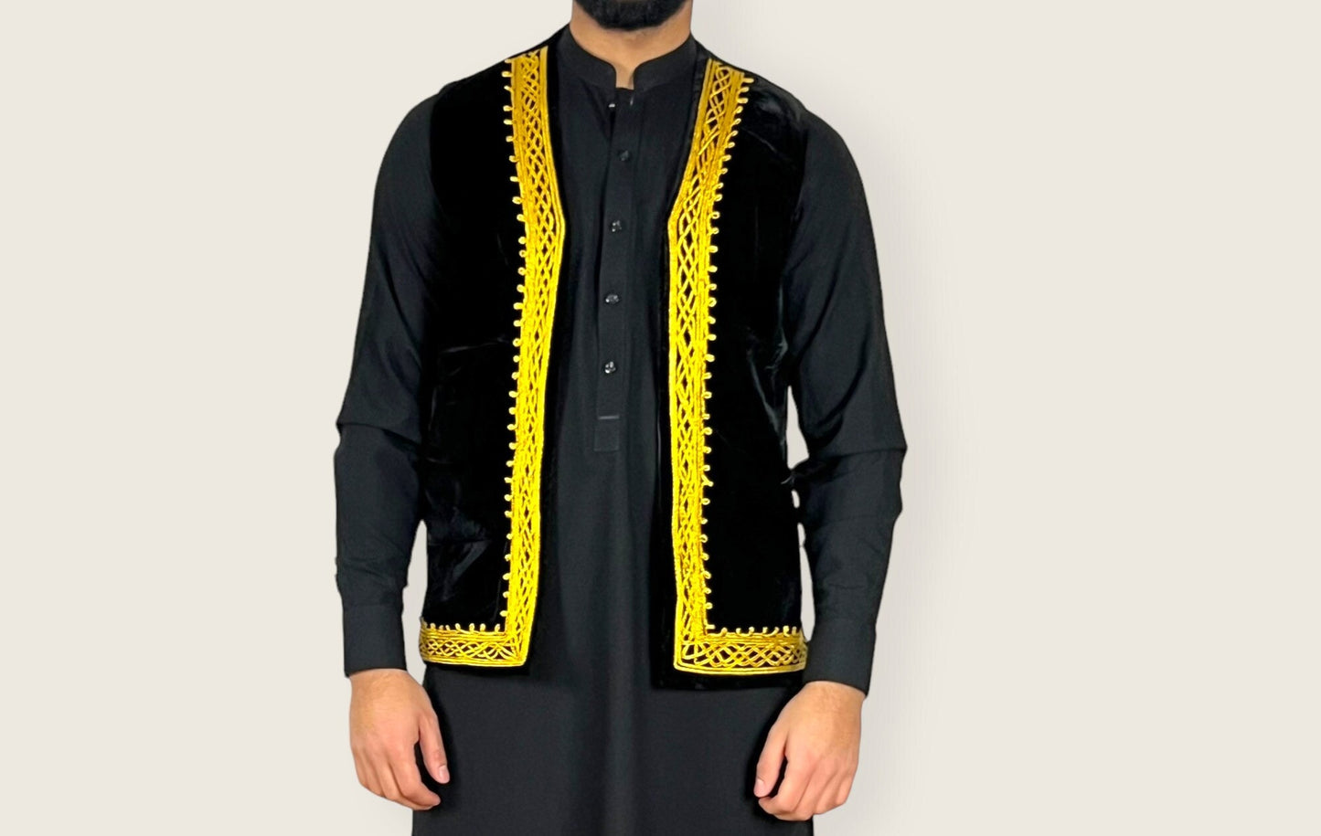 classic Afghan waistcoat, kuchi waistcoat, afghani men waskat, traditional afghan waskat