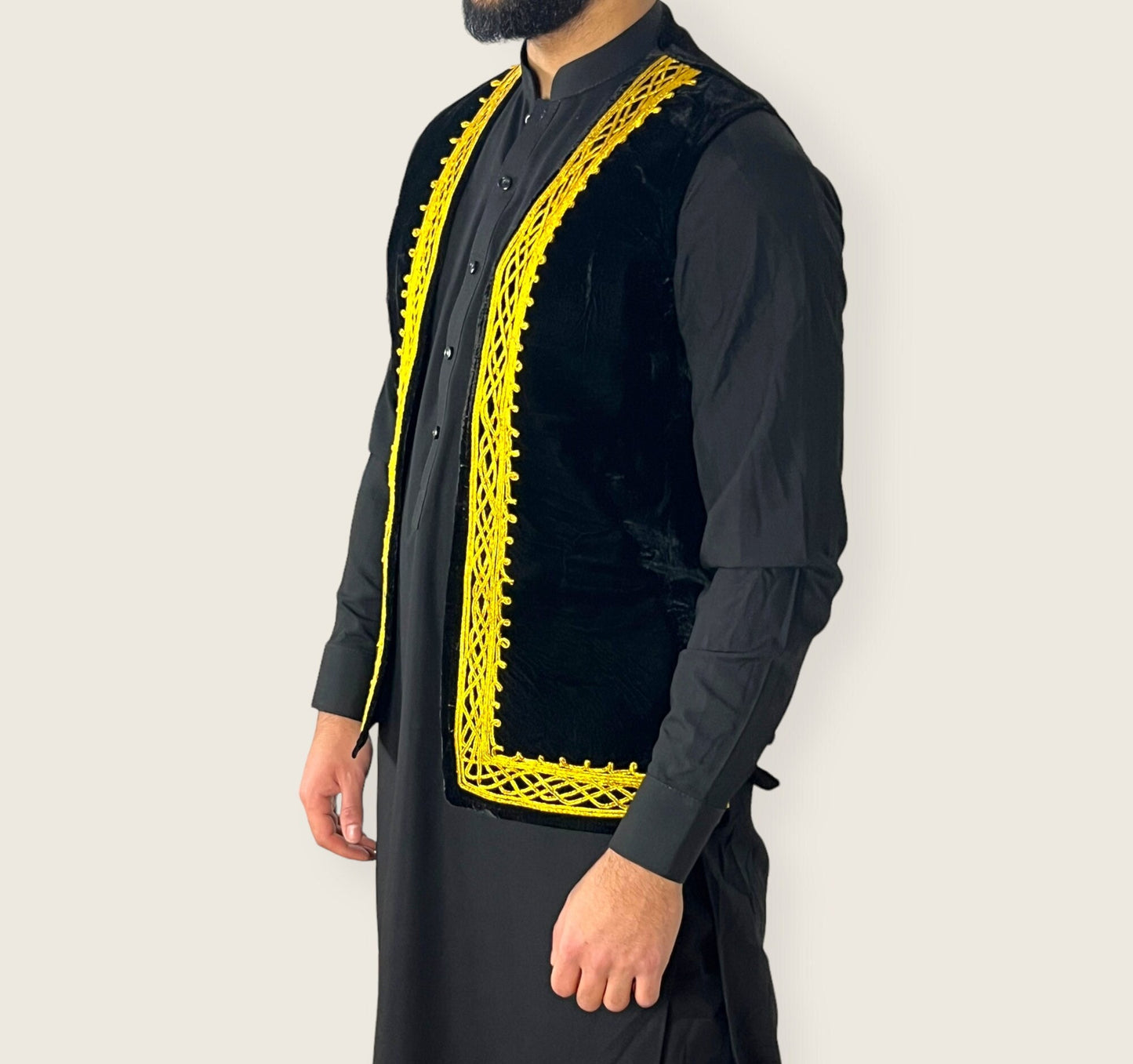 classic Afghan waistcoat, kuchi waistcoat, afghani men waskat, traditional afghan waskat