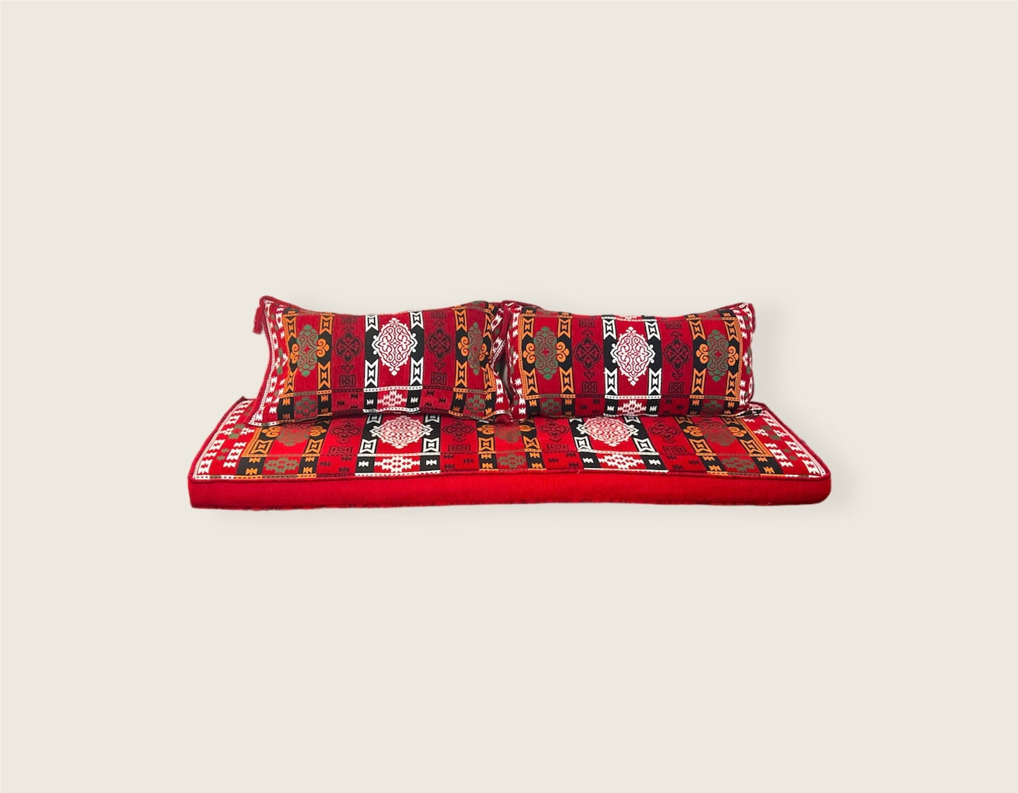 1 floor sofa + 2 pillow cover set toshak, majliss (cover only) Modern boho bohemian - 3pcs cover only